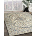 Traditional Army Brown Persian Rug in Family Room, tr4755