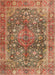 Traditional Sand Brown Medallion Rug, tr4758