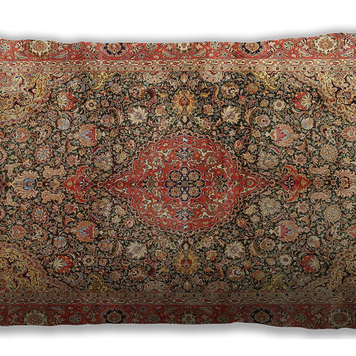 Traditional Classic Rectangular Brown Sand Brown Lumbar Throw Pillow, 13 inch by 19 inch, lbtr4758