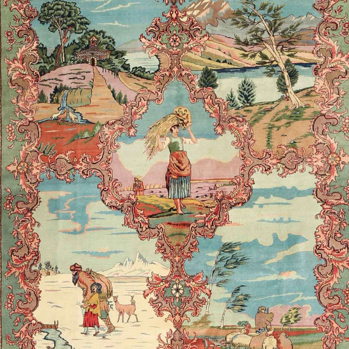 Machine Washable Traditional Light Brown Rug, wshtr4759