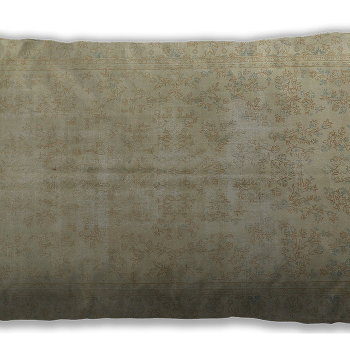 Traditional Classic Rectangular Dark Khaki Green Lumbar Throw Pillow, 13 inch by 19 inch, lbtr475