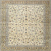 Round Machine Washable Traditional Dark Almond Brown Rug, wshtr4760