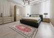 Machine Washable Traditional Chestnut Brown Rug in a Bedroom, wshtr4761