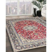 Traditional Chestnut Brown Medallion Rug, tr4761