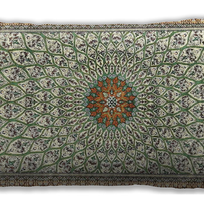 Traditional Classic Rectangular Dark Moccasin Green Lumbar Throw Pillow, 13 inch by 19 inch, lbtr4763