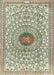 Traditional Dark Green Medallion Rug, tr4763