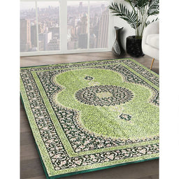 Machine Washable Traditional Brown Gold Rug in a Family Room, wshtr4764