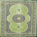 Square Traditional Brown Gold Medallion Rug, tr4764