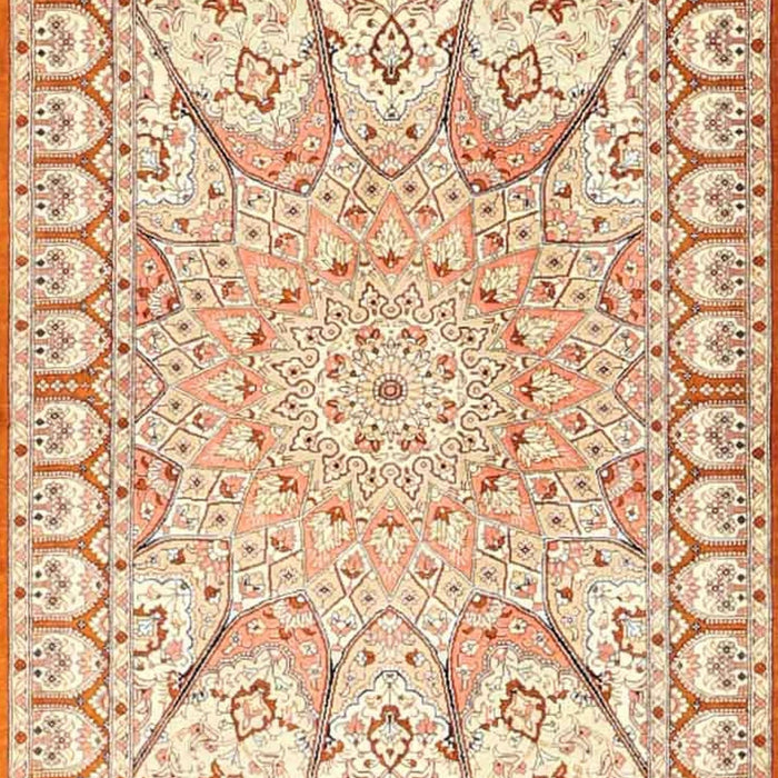 Traditional Khaki Gold Medallion Rug, tr4765