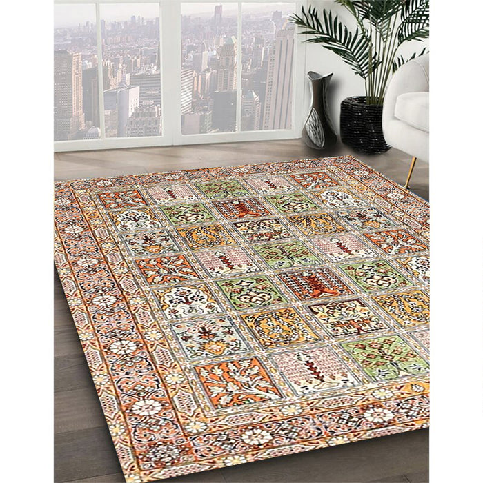 Machine Washable Traditional Brown Rug in a Family Room, wshtr4767