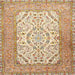 Square Traditional Chocolate Brown Persian Rug, tr4769