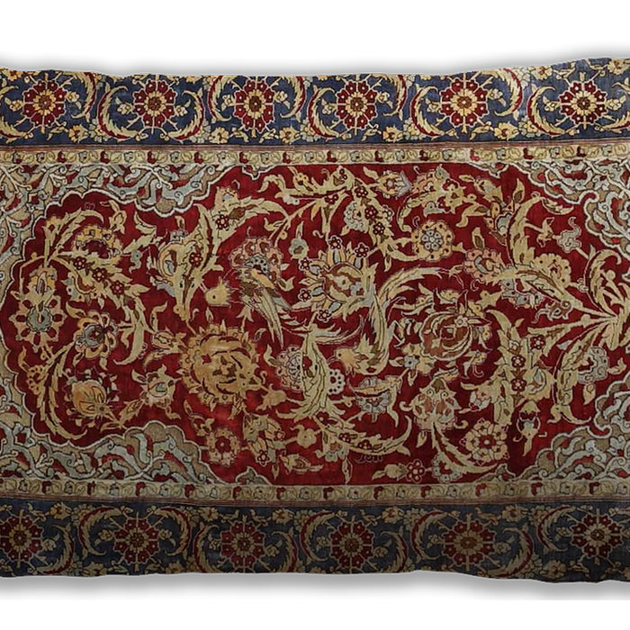 Traditional Classic Rectangular Saffron Red Lumbar Throw Pillow, 13 inch by 19 inch, lbtr4770