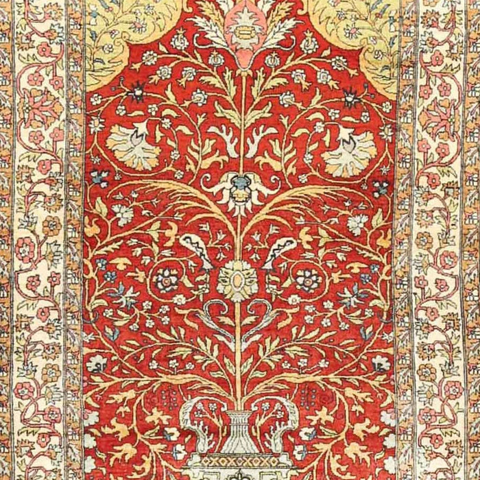 Machine Washable Traditional Brown Gold Rug, wshtr4771