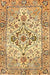 Traditional Chrome Gold Yellow Medallion Rug, tr4772