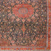 Square Traditional Saffron Red Medallion Rug, tr4774