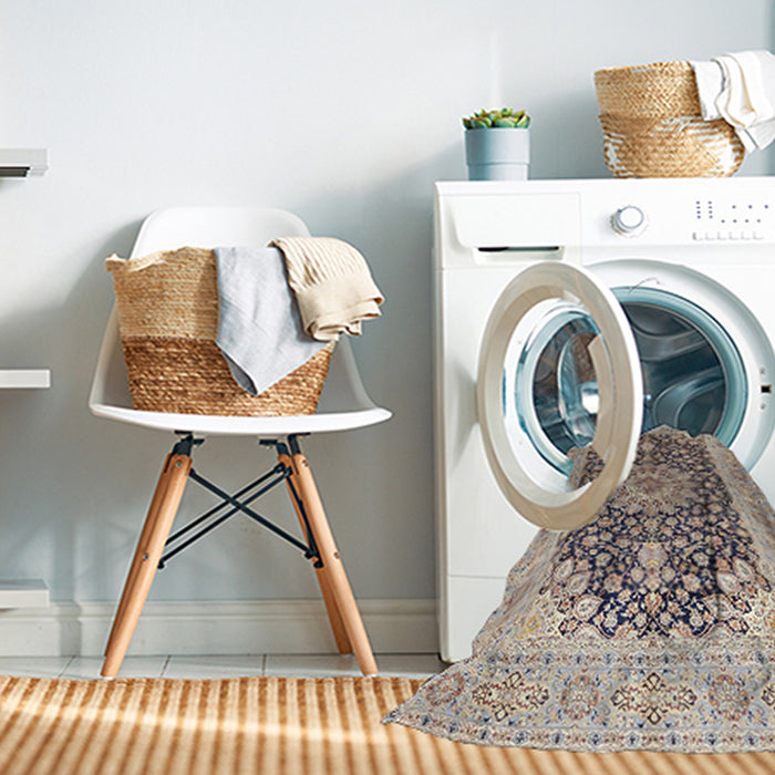 Machine Washable Traditional Rosy-Finch Purple Rug in a Washing Machine, wshtr4775