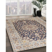 Traditional Rosy Purple Medallion Rug, tr4775