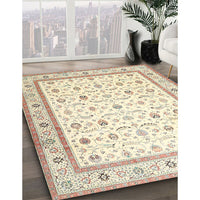 Traditional Golden Blonde Gold Persian Rug, tr4776