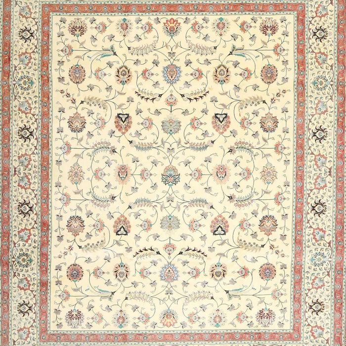 Machine Washable Traditional Gold Rug, wshtr4776