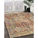 Machine Washable Traditional Sienna Brown Rug in a Family Room, wshtr4777