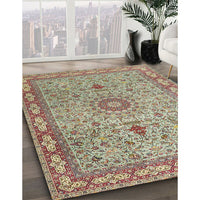 Traditional Sienna Brown Medallion Rug, tr4779