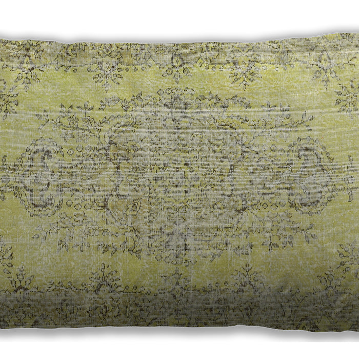 Traditional Classic Rectangular Harvest Gold Lumbar Throw Pillow, 13 inch by 19 inch, lbtr477
