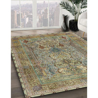 Traditional Dark Khaki Green Persian Rug, tr4780