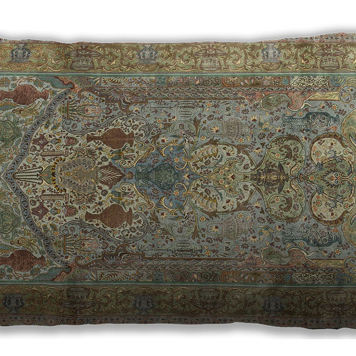 Traditional Classic Rectangular Dark Khaki Green Lumbar Throw Pillow, 13 inch by 19 inch, lbtr4780