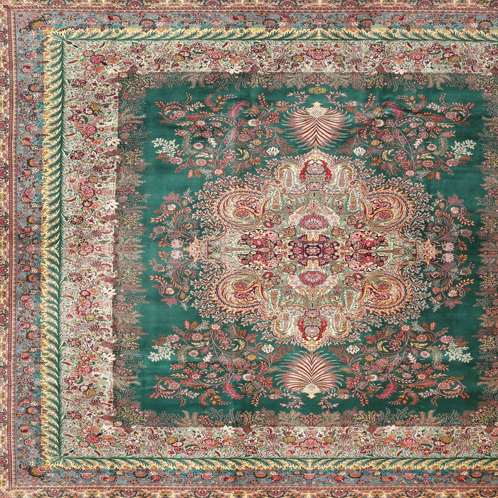 Square Traditional Reddish Brown Persian Rug, tr4781