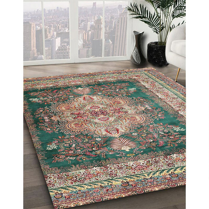 Traditional Reddish Brown Persian Rug in Family Room, tr4781