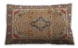 Traditional Classic Rectangular Sienna Brown Lumbar Throw Pillow, 13 inch by 19 inch, lbtr4782