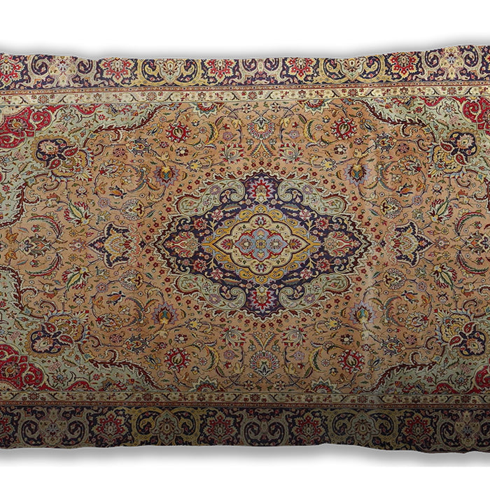 Traditional Classic Rectangular Sienna Brown Lumbar Throw Pillow, 13 inch by 19 inch, lbtr4782