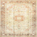 Square Traditional Vanilla Gold Persian Rug, tr4783