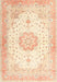 Machine Washable Traditional Gold Rug, wshtr4784