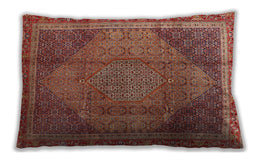 Traditional Classic Rectangular Sunrise Orange Lumbar Throw Pillow, 13 inch by 19 inch, lbtr4785