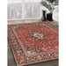 Machine Washable Traditional Saffron Red Rug in a Family Room, wshtr4787