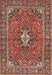 Machine Washable Traditional Saffron Red Rug, wshtr4787