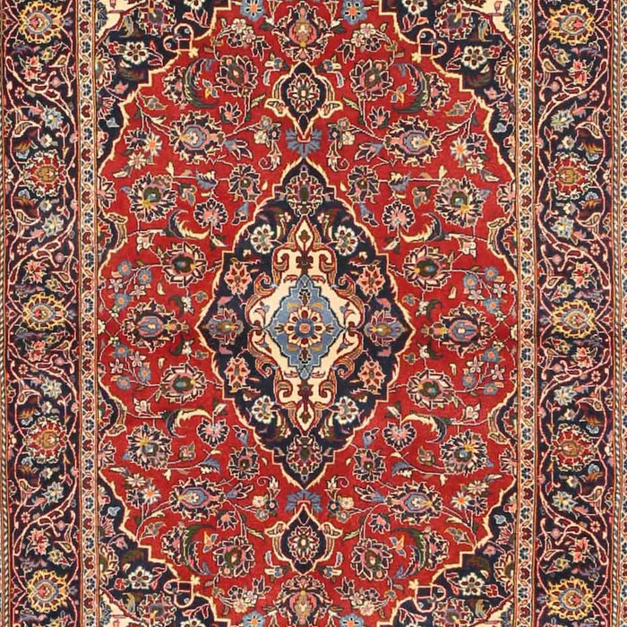 Machine Washable Traditional Saffron Red Rug, wshtr4787