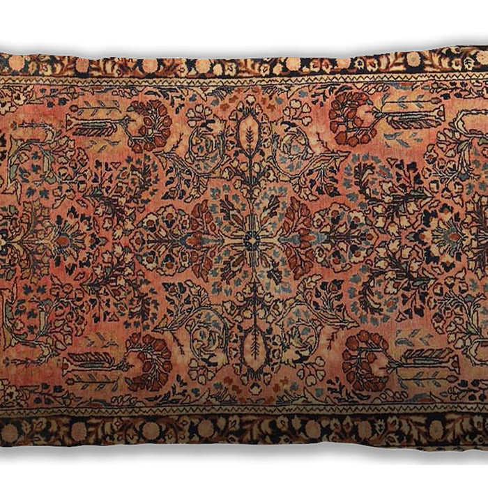 Traditional Classic Rectangular Dark Sienna Brown Lumbar Throw Pillow, 13 inch by 19 inch, lbtr4789