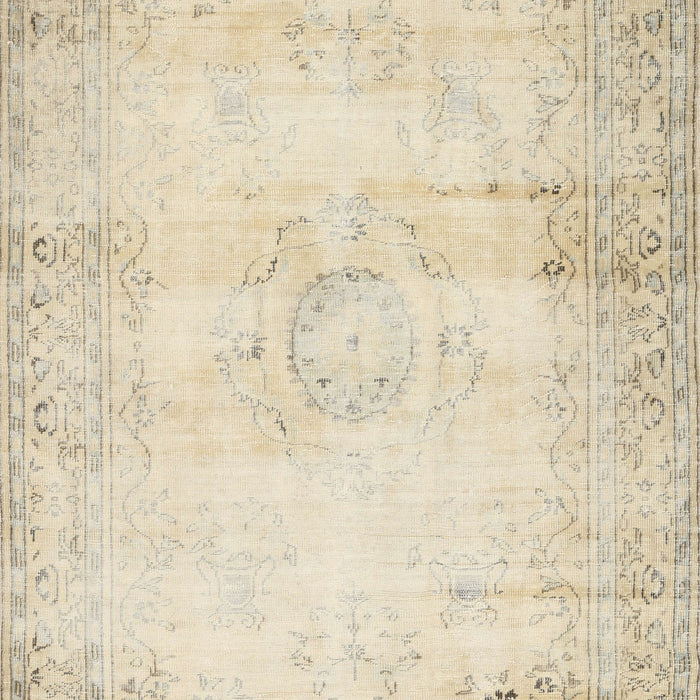 Machine Washable Traditional Gold Rug, wshtr478