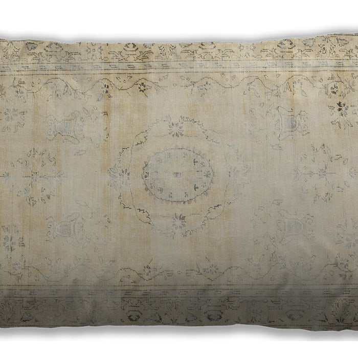 Traditional Classic Rectangular Golden Blonde Gold Lumbar Throw Pillow, 13 inch by 19 inch, lbtr478