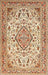 Machine Washable Traditional Brown Gold Rug, wshtr4790