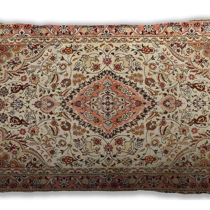 Traditional Classic Rectangular Brown Gold Lumbar Throw Pillow, 13 inch by 19 inch, lbtr4790