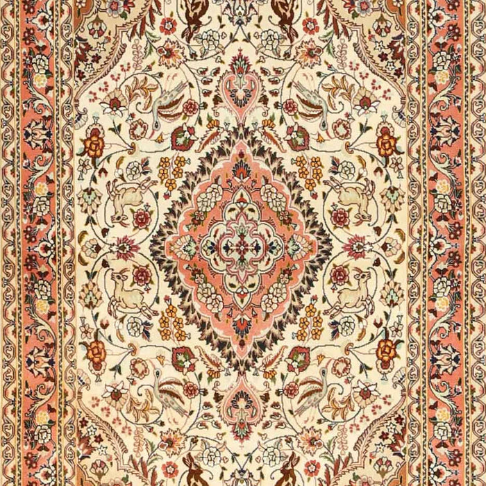 Traditional Brown Gold Medallion Rug, tr4790