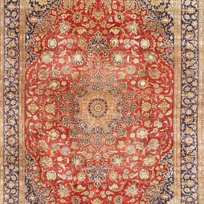 Traditional Chestnut Red Medallion Rug, tr4791