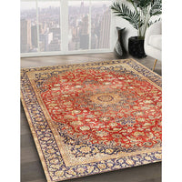 Traditional Chestnut Red Medallion Rug, tr4791