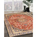 Traditional Chestnut Red Medallion Rug in Family Room, tr4791