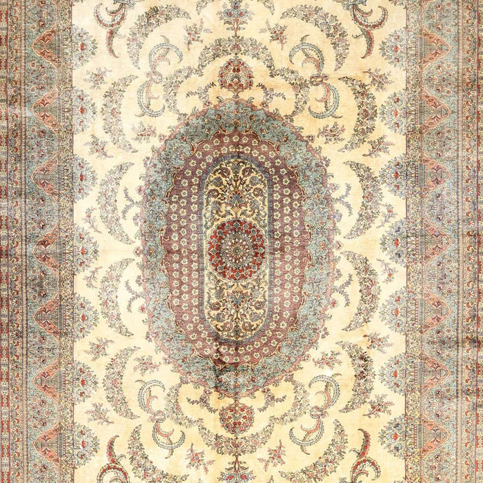 Machine Washable Traditional Khaki Gold Rug, wshtr4792