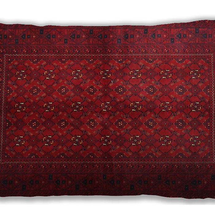 Traditional Classic Rectangular Red Lumbar Throw Pillow, 13 inch by 19 inch, lbtr4794