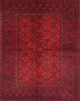 Machine Washable Traditional Red Rug, wshtr4794